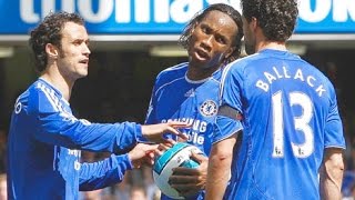 Ballack and Drogba fight over free kick [upl. by Bilow738]