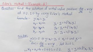 Eulers method  eulers method in Numerical method [upl. by Nodroj]