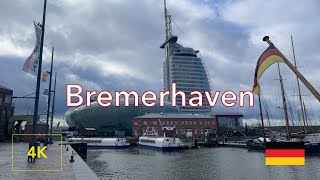 Bremerhaven walking tour 4k  port ships and submarine  Germany walk  sightseeing  travel  city [upl. by Waring]