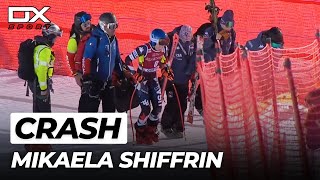 Alpine Ski Mikaela Shiffrin huge crash at Cortina dAmpezzo  Downhill  2024 🇮🇹 [upl. by Ylnevaeh654]