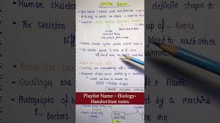 Skeleton System  Unit4  Biology  General Science  Handwritten notes  An Aspirant [upl. by Plotkin976]