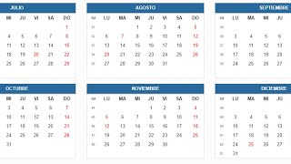 Colombia calendario festivos 2018 [upl. by Nawat165]