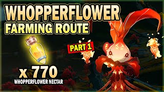 All Whopperflower Locations  Efficient Farming Route  Part 1 Mondstadt and Liyue Genshin Impact [upl. by Heim549]