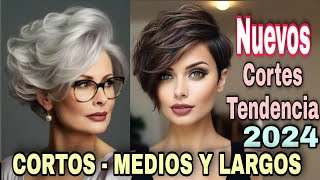 ✂️ NUEVOS CORTES DE CABELLO TENDENCIAS 2024 Desde CORTO MEDIO y LARGO para MUJERES de Toda edad [upl. by Cain]