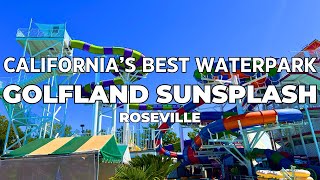 CALIFORNIAS BEST WATERPARK  Golfland Sunsplash Roseville All Big Slides Compilation [upl. by Huba]