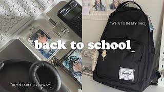 preparing for back to uni 🖥 what’s in my backpack school shopping room upgrade giveaway closed [upl. by Aiehtela]