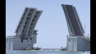 Johns Pass Bridge Lift in Madeira Beach FL  March 21st 2023 [upl. by Hajan705]