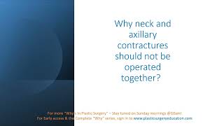 Why post burn neck and axillary contractures should not be operated together [upl. by Madelon]