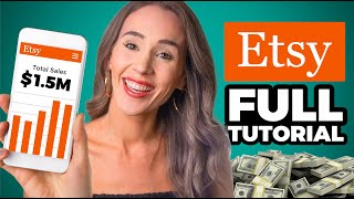 How to START SELLING on ETSY in 2023 💸 Step by Step Etsy Shop for Beginners [upl. by Zevahc2]