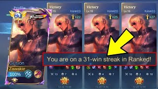 GUSION ROTATION TUTORIAL 1minlevel 4 auto winstreak  MLBB [upl. by Silvie]