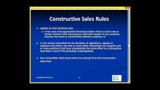 G2 FinTech Webinar  Wash Sales Constructive Sales amp Straddles A Primer [upl. by Aihsot838]