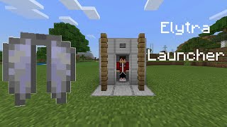 How to make an elytra launcher in Minecraft Bedrock Edition [upl. by Odrawde339]