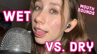 ASMR  wet vs dry mouth sounds 👄 [upl. by Ynnob]