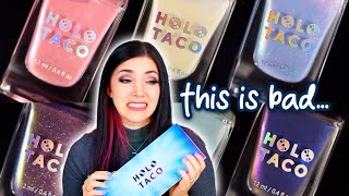 Holo Taco Underglow Nail Polish Swatch amp Review  Disappointing  KELLI MARISSA [upl. by Ngo573]