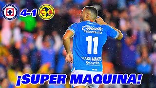 CRUZ AZUL GOLEA AL AMÉRICA EN EL CLASICO JOVEN LIGA MX JORNADA 6 CLAUSURA 2024 🏆 EN ZONA FUT [upl. by Atalie711]