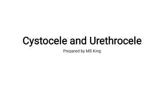 Cystocele and Urethrocele [upl. by Atileda]