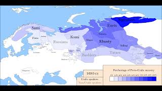 The History of Uralic Peoples Percentage of ProtoUralic Ancestry Every Year 3500 BCE  2023 CE [upl. by Belia]