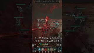 Mendeln Summon Necro 910 million damage Uber Lilith Kill Diablo 4 S1 diablo4 shorts skulm [upl. by Ydissac]