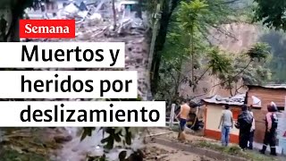 Deslizamiento de tierra en Pereira deja varios muertos y heridos  Videos Semana [upl. by Dielle850]