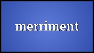 Merriment Meaning [upl. by Carilyn]