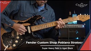 Fender Custom Shop Poblano Stratocaster Super Heavy Relic in Aged Black [upl. by Derina]