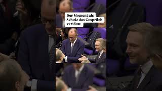 Der Moment als Scholz das Gespräch verlässt deutschland news [upl. by Aeriel669]