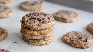 Chocolate Shortbread Cookies  ASMR Baking  Recipe Video [upl. by Adnuahs]