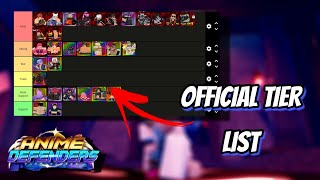 THE ONLY OFFICIAL TIER LIST YOU NEED BEFORE UPDATE 5  ANIME DEFENDERS [upl. by Nevur]