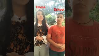 Home VS School youtubeshorts funny ytshorts [upl. by Alleinad]