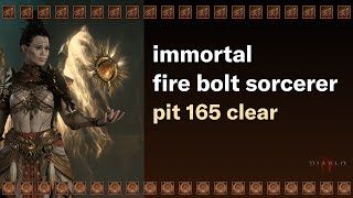 firebolt sorcerer  pit 165 clear  diablo 4  season 4 [upl. by Diego]