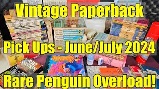 VINTAGE Book  PAPERBACK Pickups  JuneJuly 2024  Rare Penguin Overload  ASMR Maybe [upl. by Roskes777]