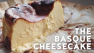 Basque Burnt Cheesecake Recipe  Creamy and gooey easy cheesecake [upl. by Akemaj]