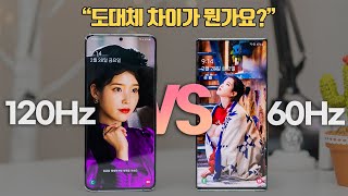 quot도대체 차이가 뭔가요” 갤럭시 S20 울트라 120Hz vs 60Hz 완벽 비교  WQHD 120Hz 강제 설정도 [upl. by Anastatius]