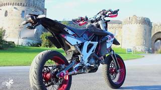 Aprilia SXV 450 silmoto exhaust sound [upl. by Amy323]