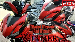 Honda Winner X Premium Matte Meteoric Red Metallic winnerx winnerx2024 hondawinner hondawinnerx [upl. by Nwahc]