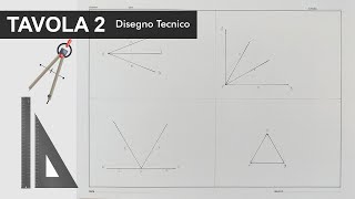 TAVOLA 2  Bisettrice di un angolo divisione di un angolo triangolo equilatero  DISEGNO TECNICO [upl. by Barkley]