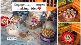 Engagement hamper making tutorial  Malayalam  qwings art [upl. by Damarra]