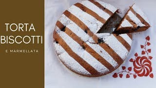 TORTA SOFFICE CON BISCOTTI nellimpasto  Ricetta FACILISSIMA e senza bilancia  RICETTE DI GABRI [upl. by Luing]