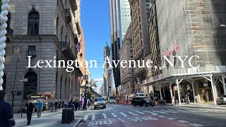 4K  New York City Walking Tour  Lexington Avenue [upl. by Edak]