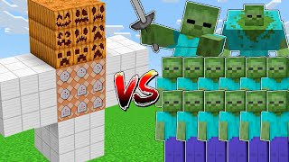 ALPHA MUTANT IRON GOLEM vs Zombie Army  Minecraft Mob Battle [upl. by Eciralc]