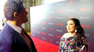 Gloria Calderon Kellett One Day at a Time at Netflix FYSEE red carpet interview  GOLD DERBY [upl. by Goldsworthy70]