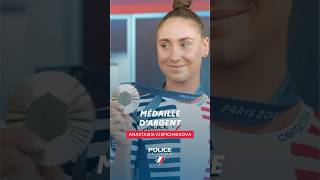 Anastasiia Kirpichnikova médaillée d’argent police policenationale àlinterieurdesjeux paris2024 [upl. by Ashelman173]