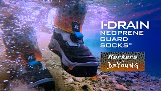 Korkers x DeYoung  IDrain Wet Wading 35mm Neoprene Guard Socks [upl. by Puri]