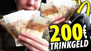 McDonalds PRANK  200 EURO TRINKGELD GEBEN [upl. by Jackqueline]