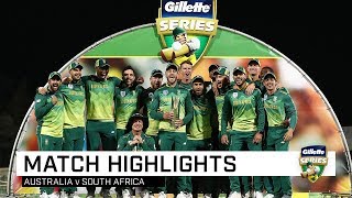 Proteas claim series in highscoring clash  Australia v South Africa  Third ODI 201819 [upl. by Camille818]