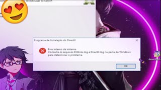 Como resolver erro de DXErrorlog e DirectXlog rapido e facil link na descrição [upl. by Iloj]