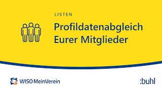 Profildatenabgleich Eurer Mitglieder in WISO MeinVerein Web Tipps  Vereinssoftware [upl. by Yonah834]