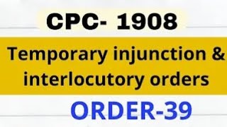 Legal issues in Temporary injunction and interlocutory Orders in Civil Litigation [upl. by Gemperle]