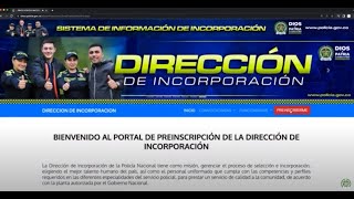 Tutorial de preinscripción para ingresar a la Policía Nacional [upl. by Senaj]