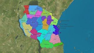 Population distribution in Tanzania 1950  2022 [upl. by Yelhs]